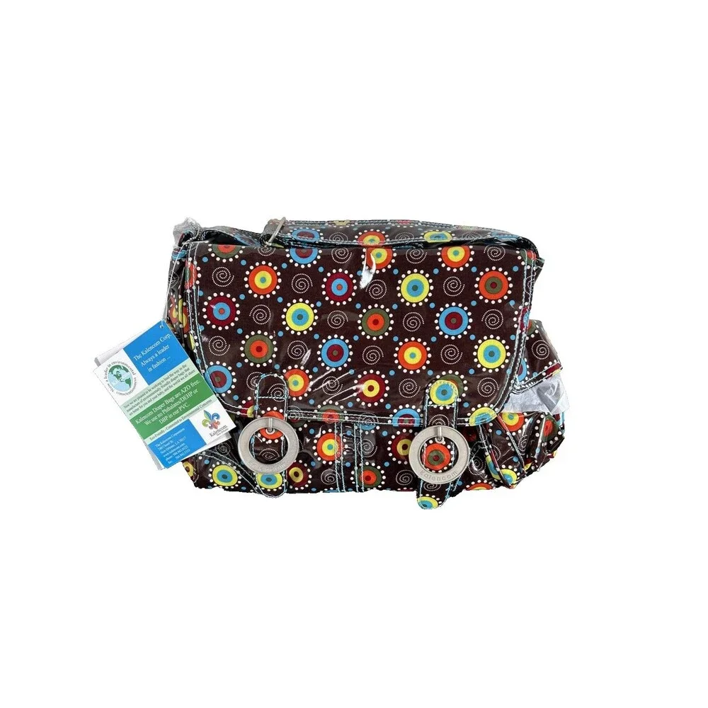 Kalencom New Orleans Coated Diaper Bag Colorful Retro Circle Dot Print NEW